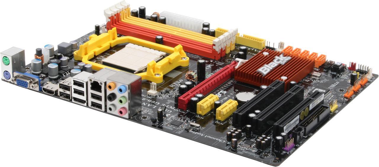 Main image of ECS BLACK SERIES GF8200A (V1.0) AM2+/AM3 NVIDIA GeForce 8200 HDMI ATX AMD Motherboard