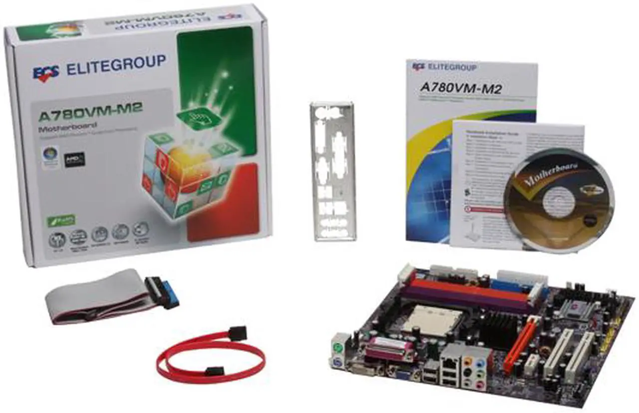 Alt view image 5 of 5 - ECS A780VM-M2 AM2+/AM2 AMD 780V Micro ATX AMD Motherboard