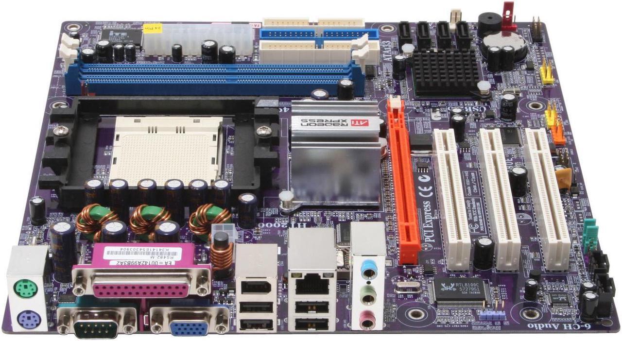 Main image of ECS RS482-M (1.0A) 939 ATI Radeon Xpress 200 Micro ATX AMD Motherboard