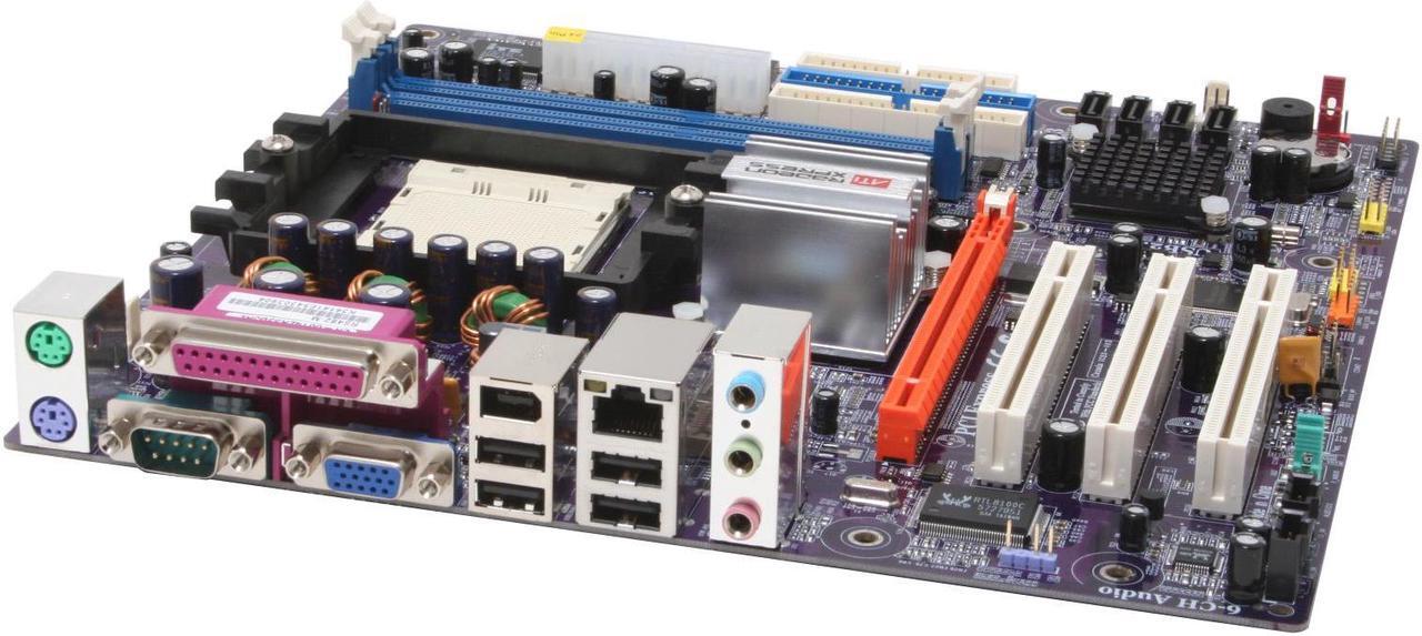 Alt view image 2 of 5 - ECS RS482-M (1.0A) 939 ATI Radeon Xpress 200 Micro ATX AMD Motherboard