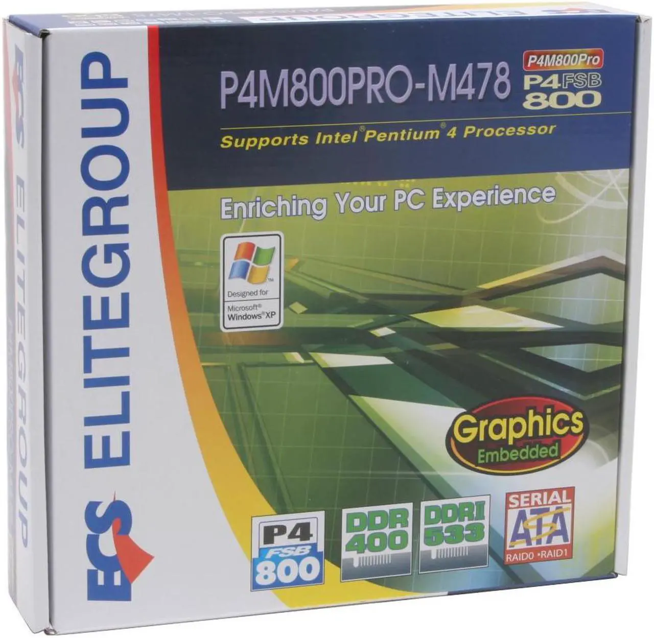 Alt view image 5 of 5 - ECS P4M800PRO-M478 (1.0) Socket 478 VIA P4M800 PRO Micro ATX Intel Motherboard