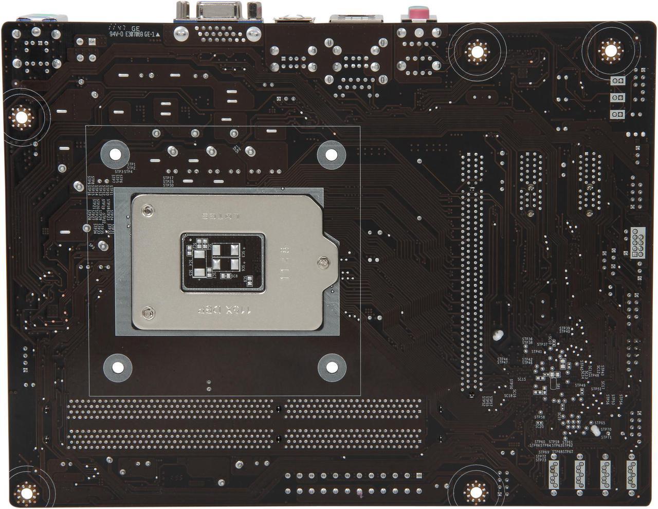 Alt view image 4 of 5 - ECS H61H2-M12 LGA 1155 Intel H61 Micro ATX Intel Motherboard