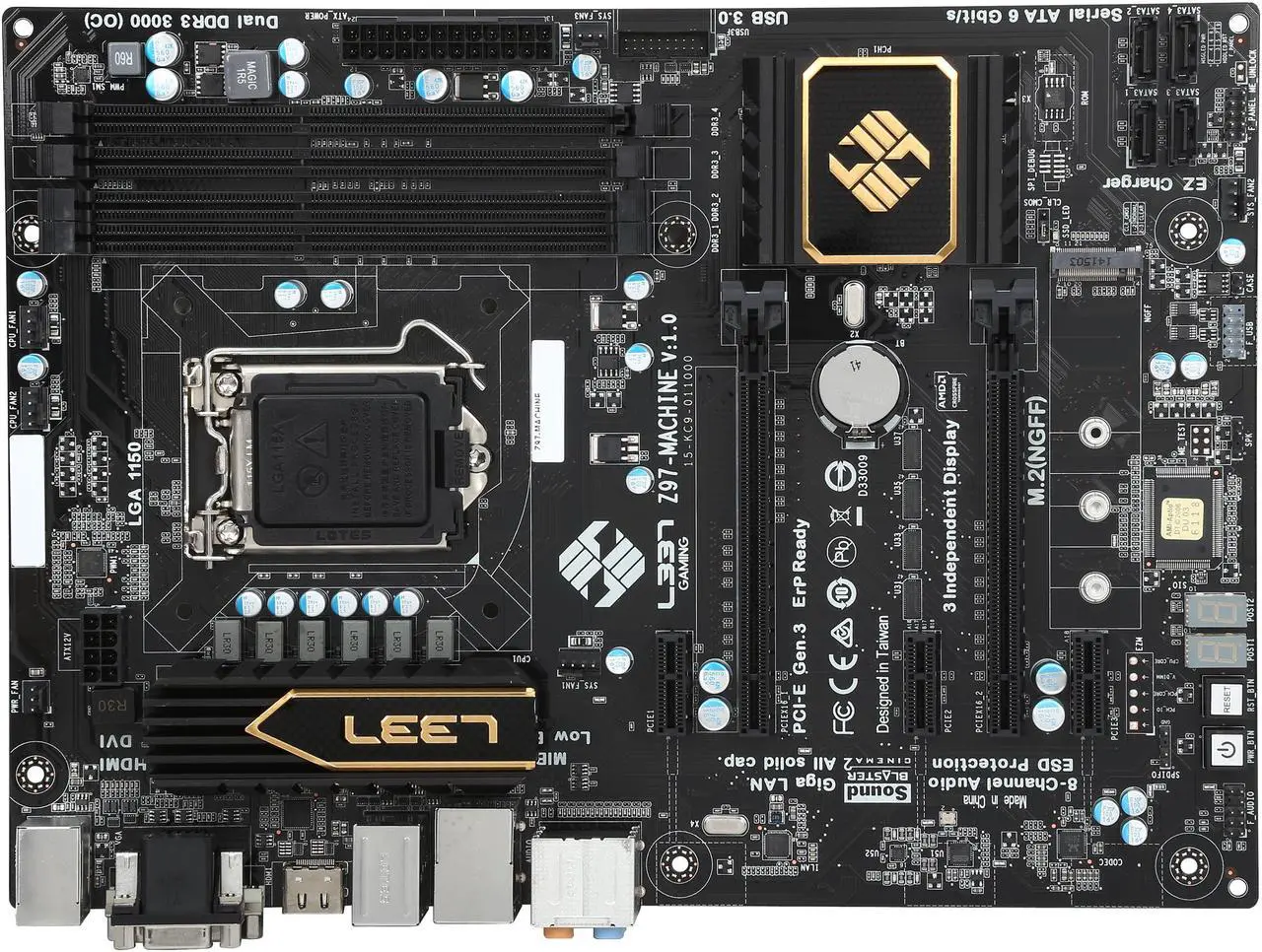 Alt view image 4 of 5 - L337 Gaming Z97-MACHINE (V1.0) LGA 1150 Intel Z97 HDMI USB 3.0 ATX Intel Motherboard