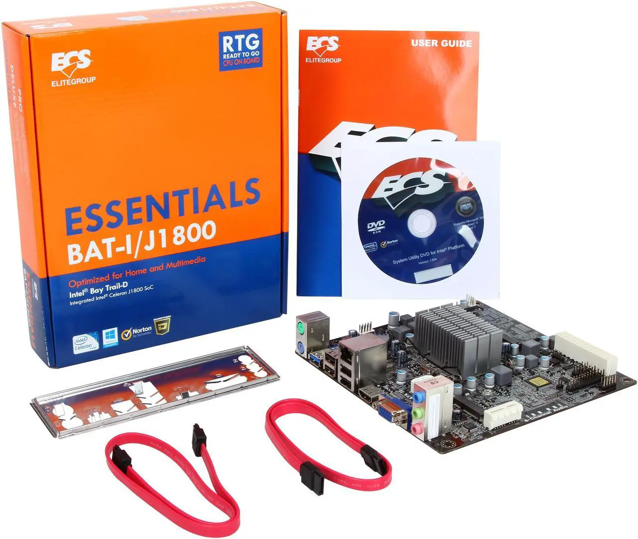 Alt view image 6 of 5 - ECS BAT-I(1.2)/J1800 Intel Celeron J1800 2.41 GHz Mini ITX Motherboard / CPU / VGA Combo