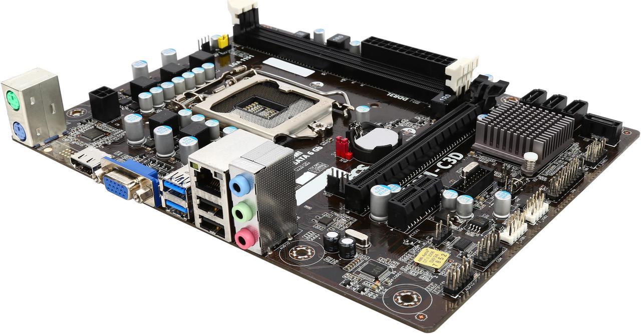 ECS H110M-C3D (1.0) LGA 1151 Intel H110 HDMI SATA 6Gb/s USB 3.0 Micro ATX Intel Motherboard