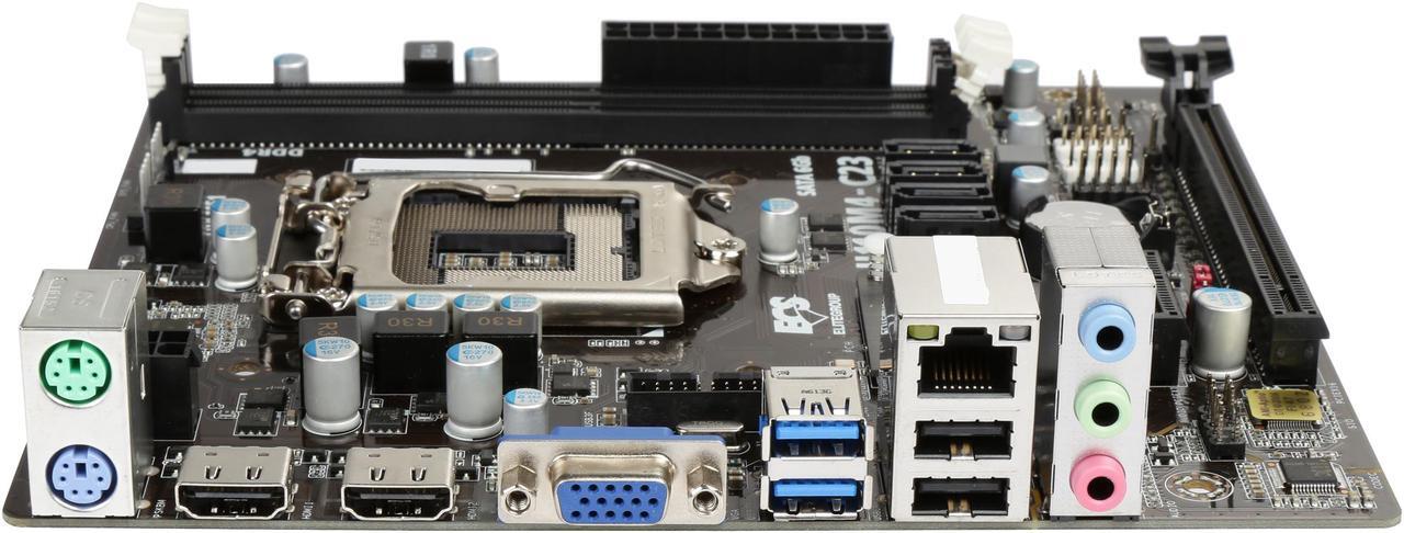 Alt view image 3 of 5 - ECS H110M4-C23 LGA 1151 Intel H110 HDMI SATA 6Gb/s USB 3.0 Micro ATX Motherboards - Intel