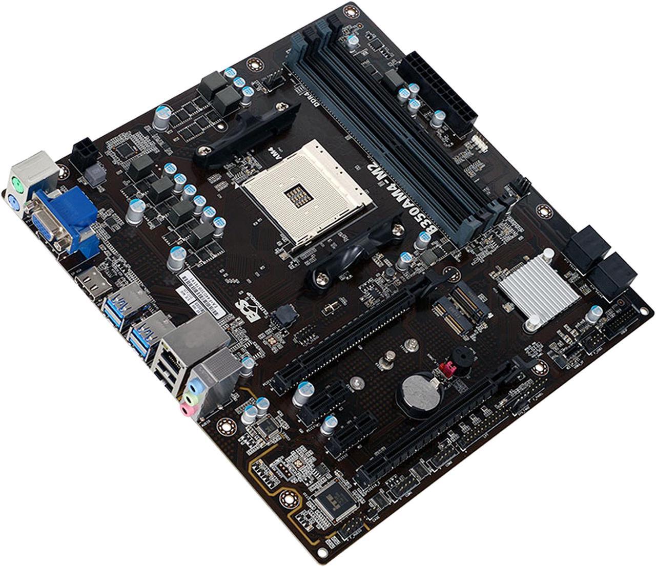 Main image of ECS B350AM4-M2 AM4 AMD B350 SATA 6Gb/s USB 3.0 HDMI Micro ATX AMD Motherboard