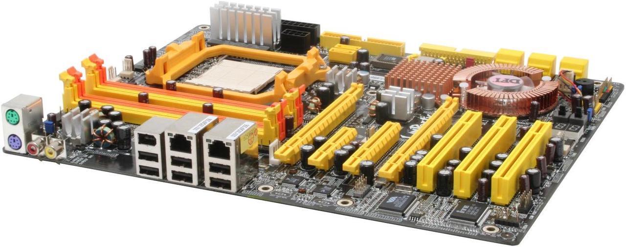 Main image of DFI LANPARTY UT NF590 SLI-M2R/G AM2 NVIDIA nForce 590 SLI MCP ATX AMD Motherboard