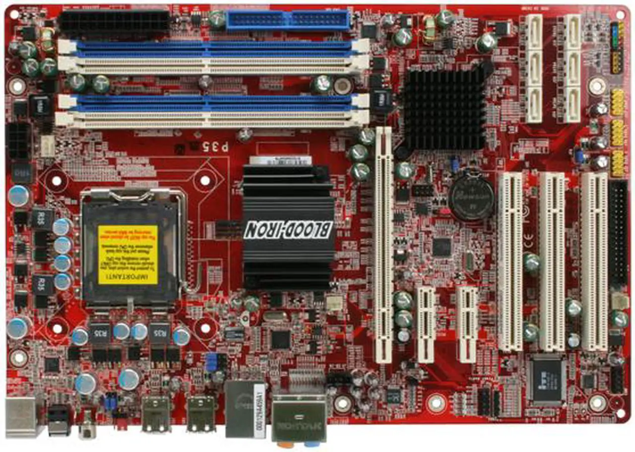 Alt view image 3 of 5 - DFI BloodIron P35-T2RL LGA 775 Intel P35 ATX Intel Motherboard