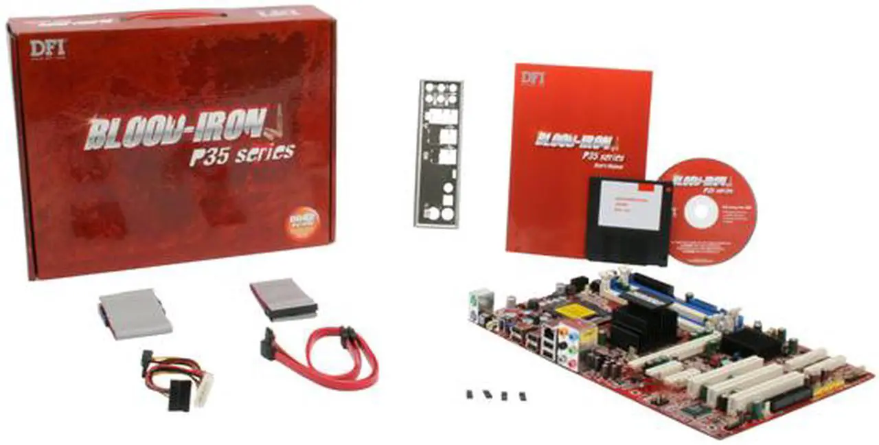 Alt view image 5 of 5 - DFI BloodIron P35-T2RL LGA 775 Intel P35 ATX Intel Motherboard