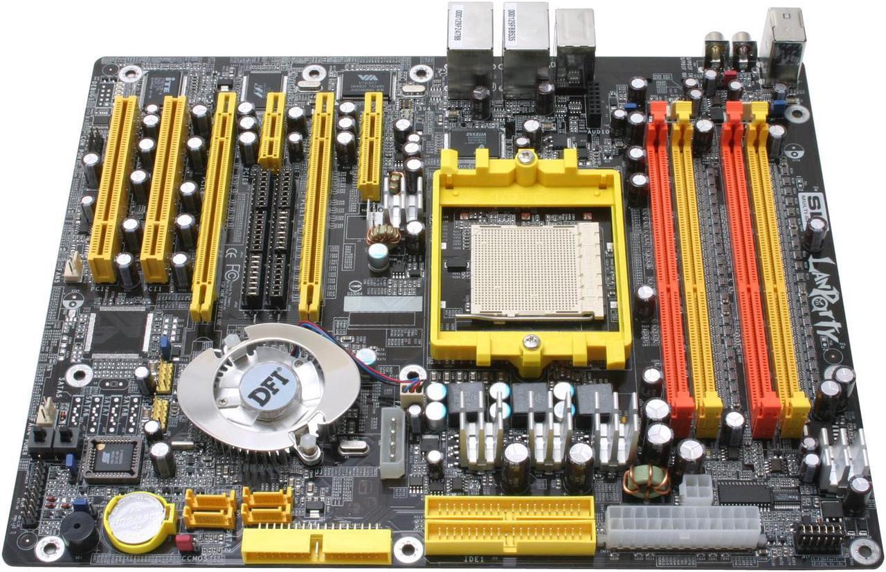 Alt view image 3 of 6 - DFI LANPARTY UT nF4 SLI-D 939 NVIDIA nForce4 SLI ATX AMD Motherboard