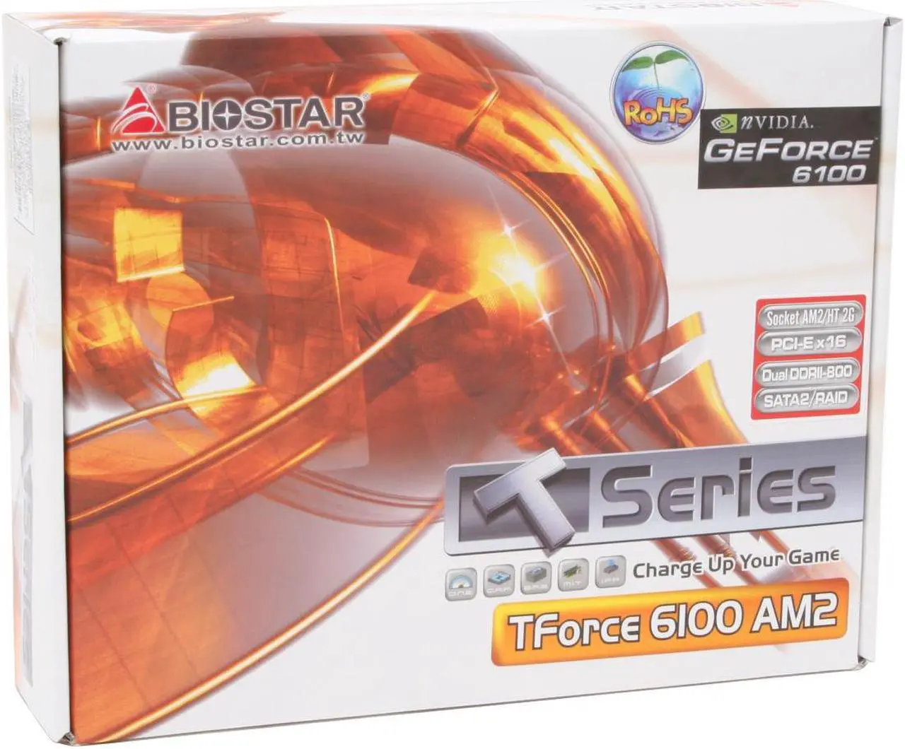 Alt view image 5 of 5 - BIOSTAR TForce 6100 AM2 AM2 NVIDIA GeForce 6100 Micro ATX RoHs compliant AMD Motherboard