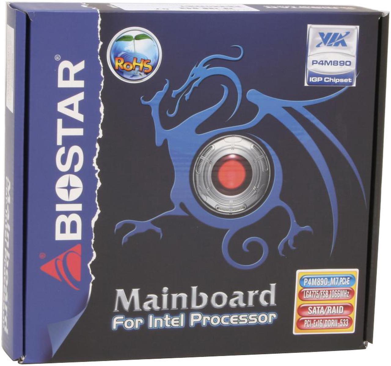 Alt view image 7 of 7 - BIOSTAR P4M890-M7 PCI-E LGA 775 VIA P4M890 Micro ATX Intel Motherboard
