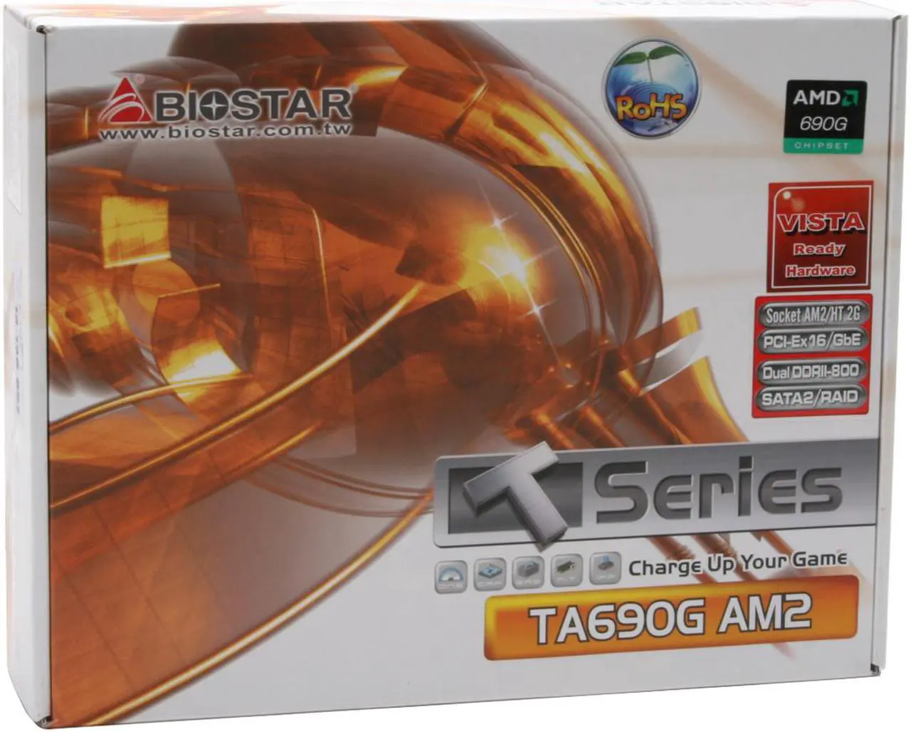 Alt view image 7 of 7 - BIOSTAR TA690G AM2 AM2 AMD 690G HDMI Micro ATX AMD Motherboard