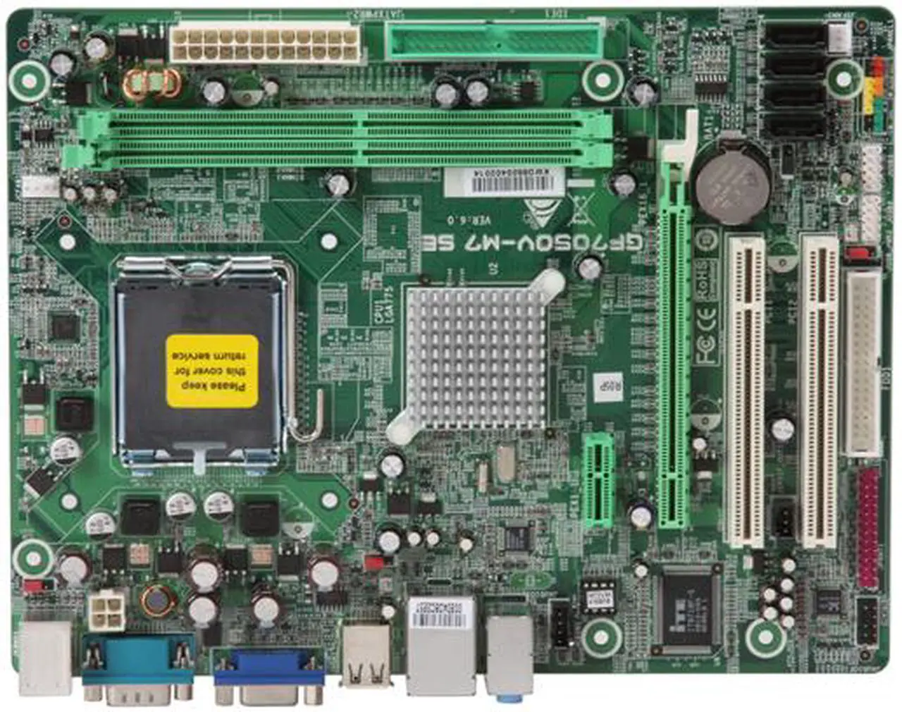 Alt view image 3 of 5 - BIOSTAR GF7050V-M7 LGA 775 NVIDIA GeForce 7050 Micro ATX Intel Motherboard