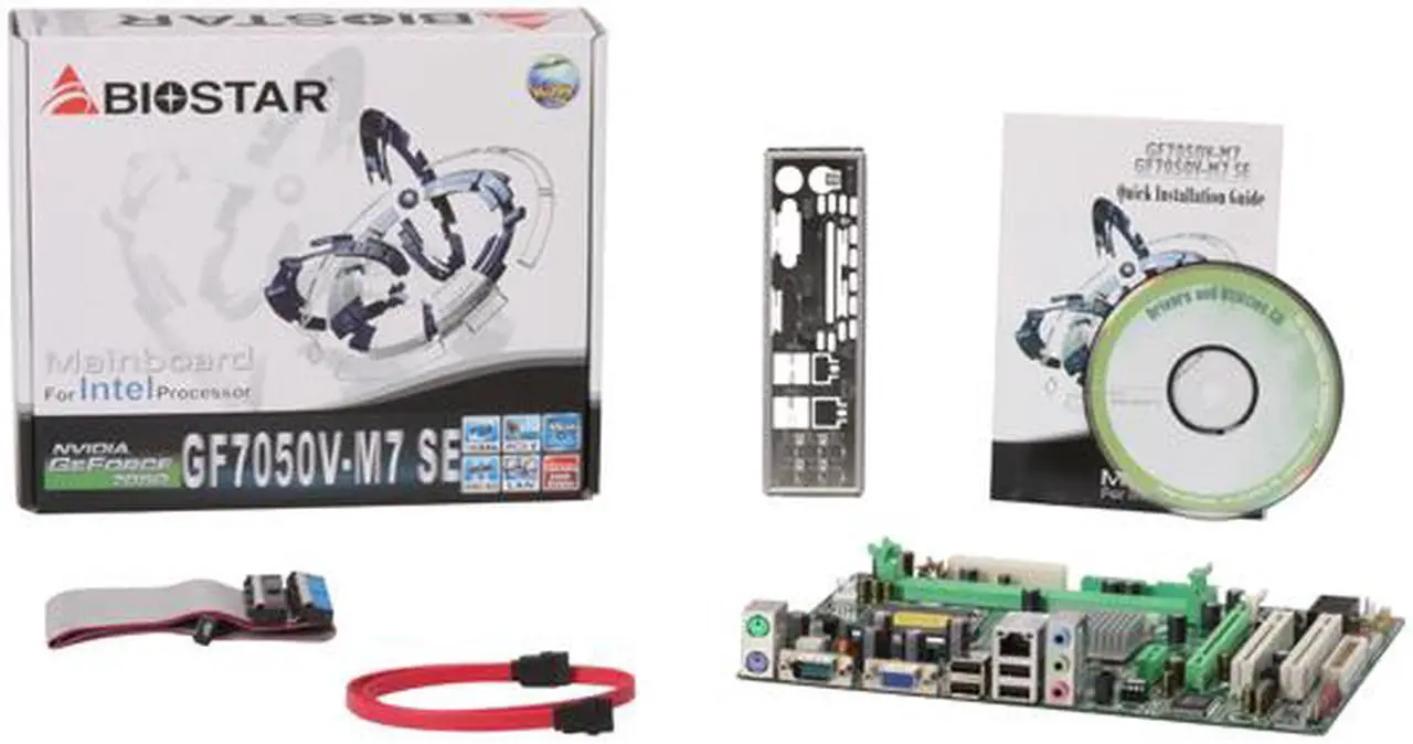 Alt view image 5 of 5 - BIOSTAR GF7050V-M7 LGA 775 NVIDIA GeForce 7050 Micro ATX Intel Motherboard