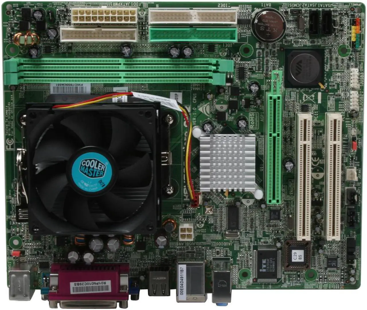 Alt view image 3 of 7 - BIOSTAR AM2VCOMB34S AMD Sempron 3400+ AM2 VIA K8M800 Micro ATX Motherboard / CPU Combo