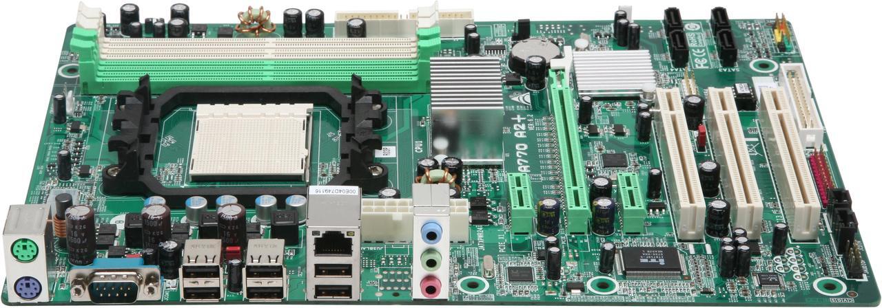 Alt view image 2 of 5 - BIOSTAR A770 A2+ AM2+/AM2 AMD 770 ATX AMD Motherboard