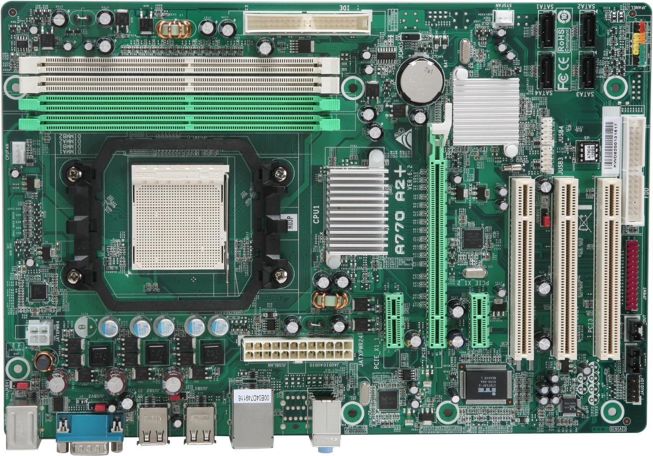Alt view image 3 of 5 - BIOSTAR A770 A2+ AM2+/AM2 AMD 770 ATX AMD Motherboard