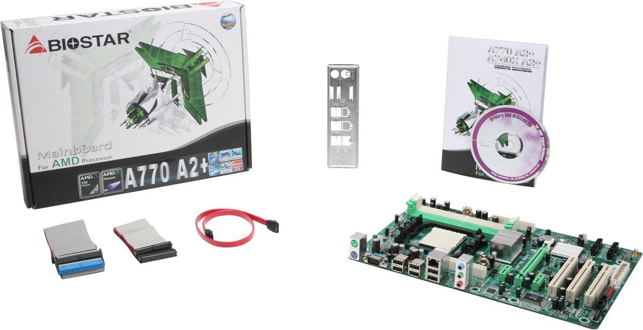 Alt view image 5 of 5 - BIOSTAR A770 A2+ AM2+/AM2 AMD 770 ATX AMD Motherboard