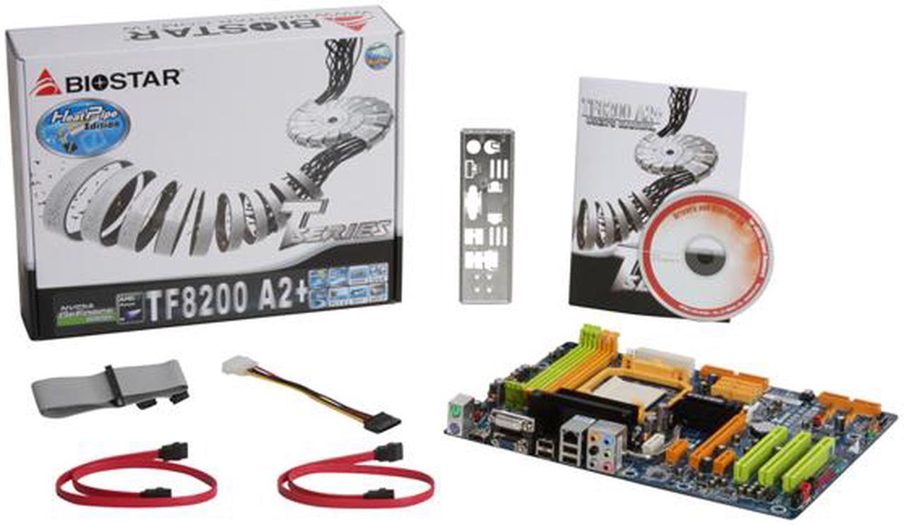 Alt view image 5 of 5 - BIOSTAR TForce TF8200 A2+ AM2+/AM2 NVIDIA GeForce 8200 HDMI ATX AMD Motherboard