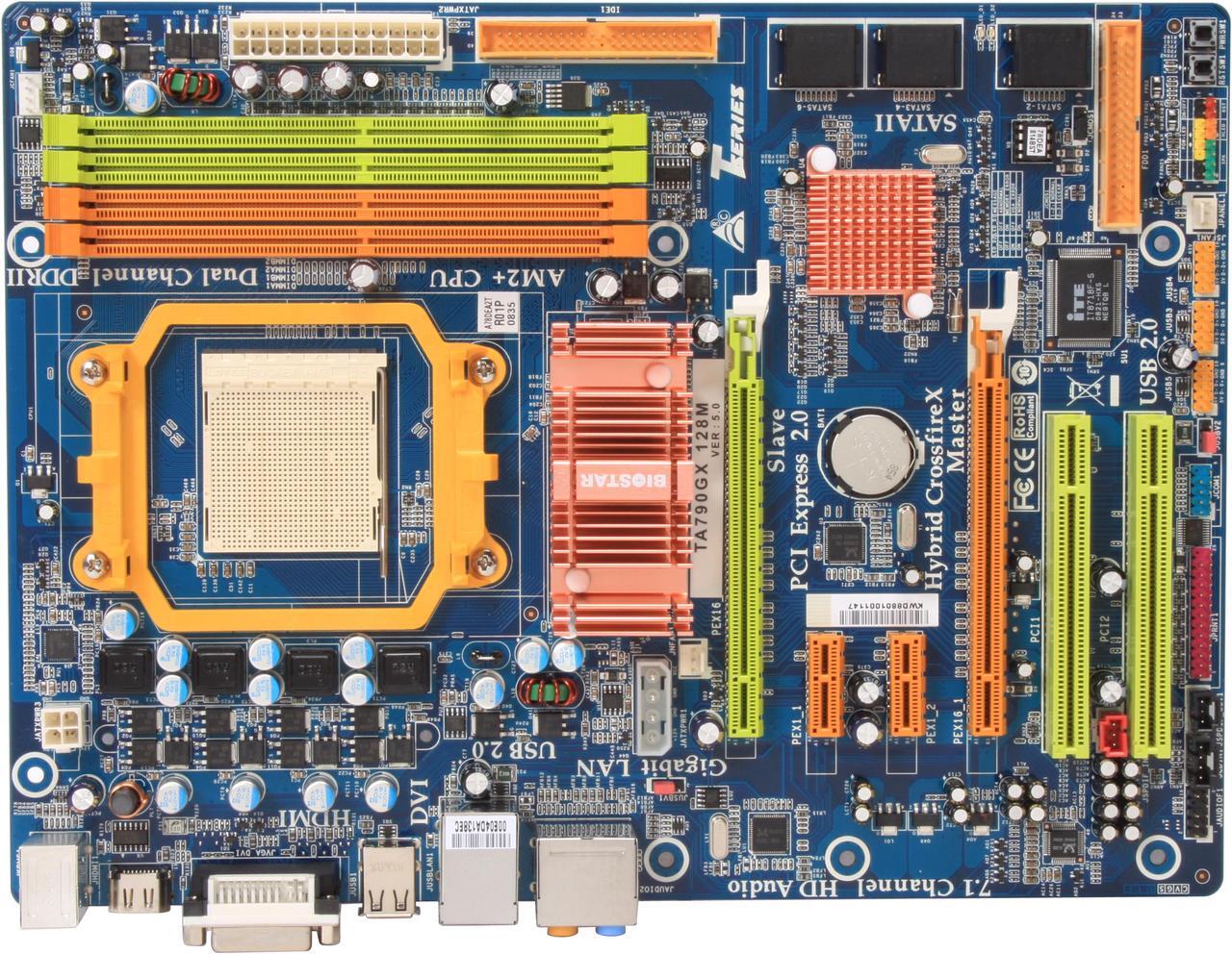 Alt view image 3 of 5 - BIOSTAR TFORCE TA790GX 128M AM3/AM2+/AM2 AMD 790GX HDMI ATX AMD Motherboard