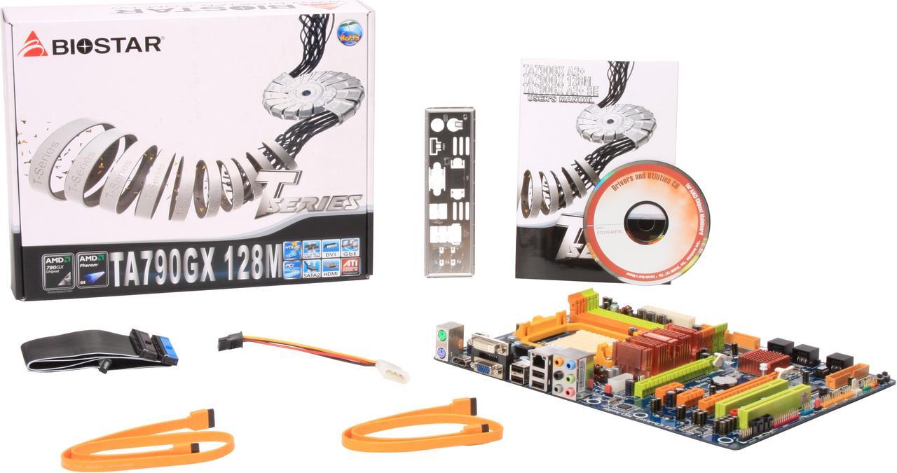 Alt view image 5 of 5 - BIOSTAR TFORCE TA790GX 128M AM3/AM2+/AM2 AMD 790GX HDMI ATX AMD Motherboard