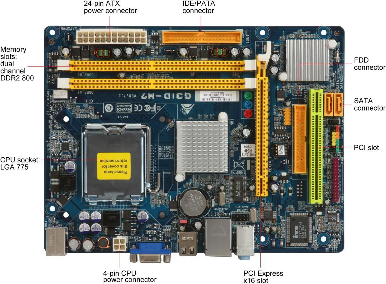 Alt view image 3 of 5 - BIOSTAR G31D-M7 LGA 775 Intel G31 Micro ATX Intel Motherboard