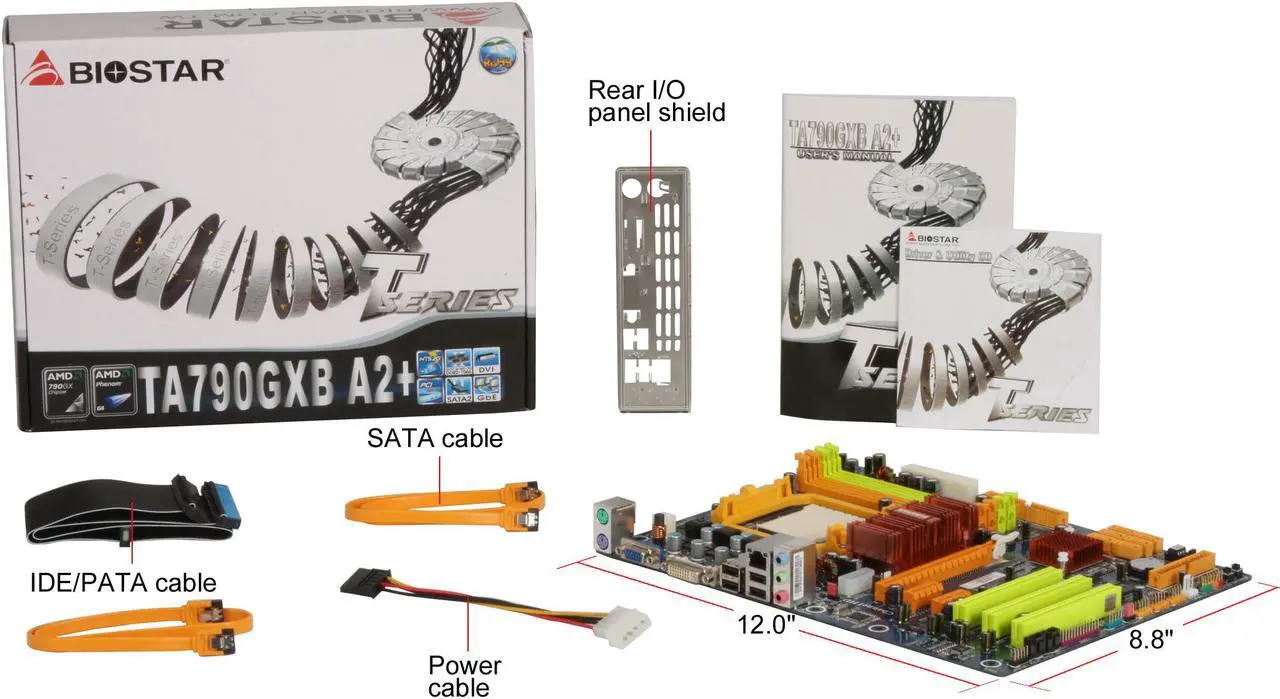Alt view image 5 of 5 - BIOSTAR TA790GXB A2+ AM2+/AM2 AMD 790GX ATX AMD Motherboard