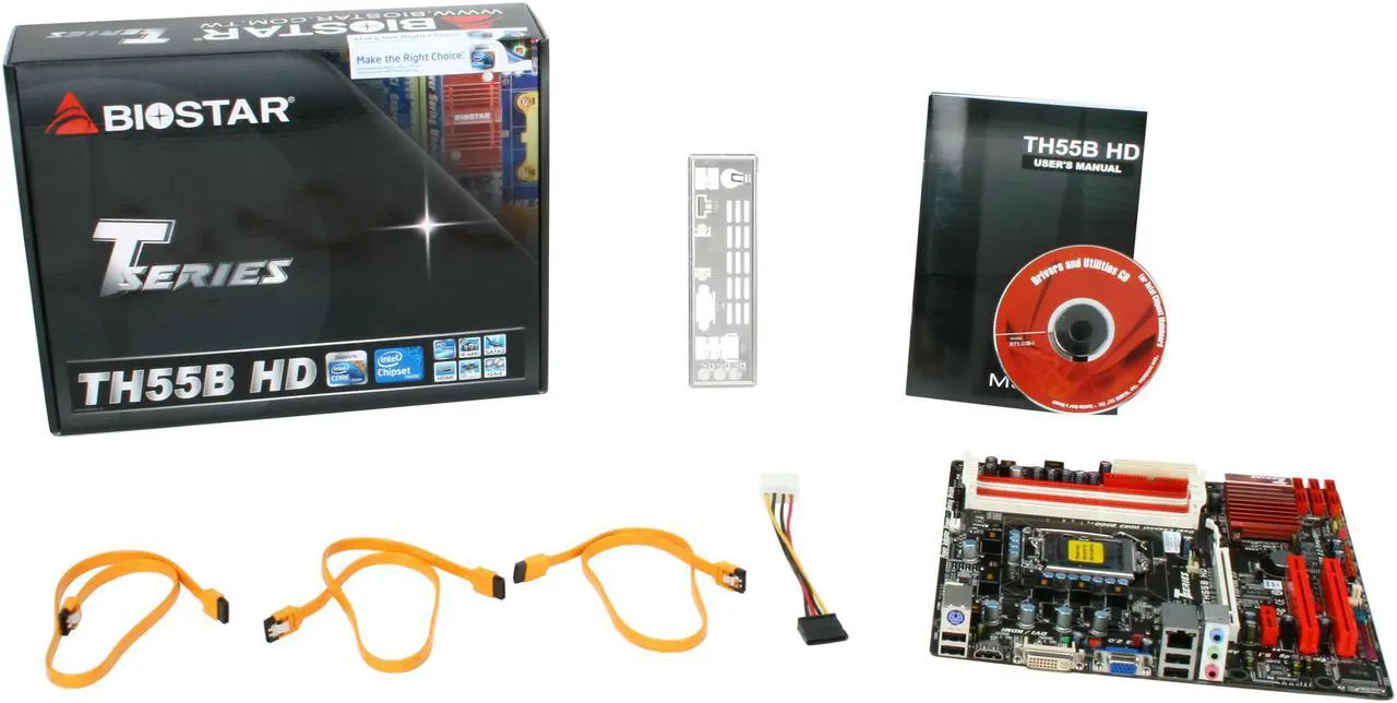 Alt view image 5 of 5 - BIOSTAR TH55B HD LGA 1156 Intel H55 HDMI Micro ATX Intel Motherboard