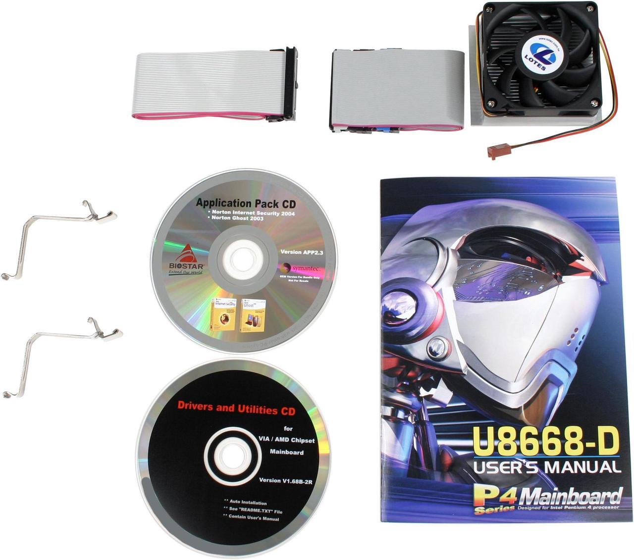 Alt view image 3 of 4 - BIOSTAR U8668 D-COMBO7 Intel Celeron 1.8 GHz 478 VIA P4M266A Micro ATX