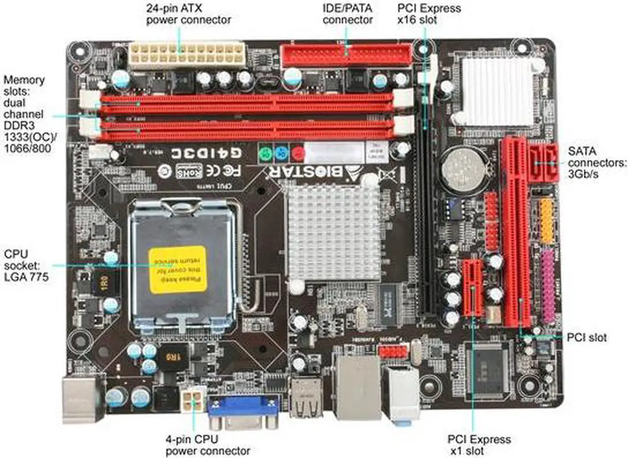 Alt view image 3 of 5 - TUL G41D3C LGA 775 Intel G41 Micro ATX Intel Motherboard