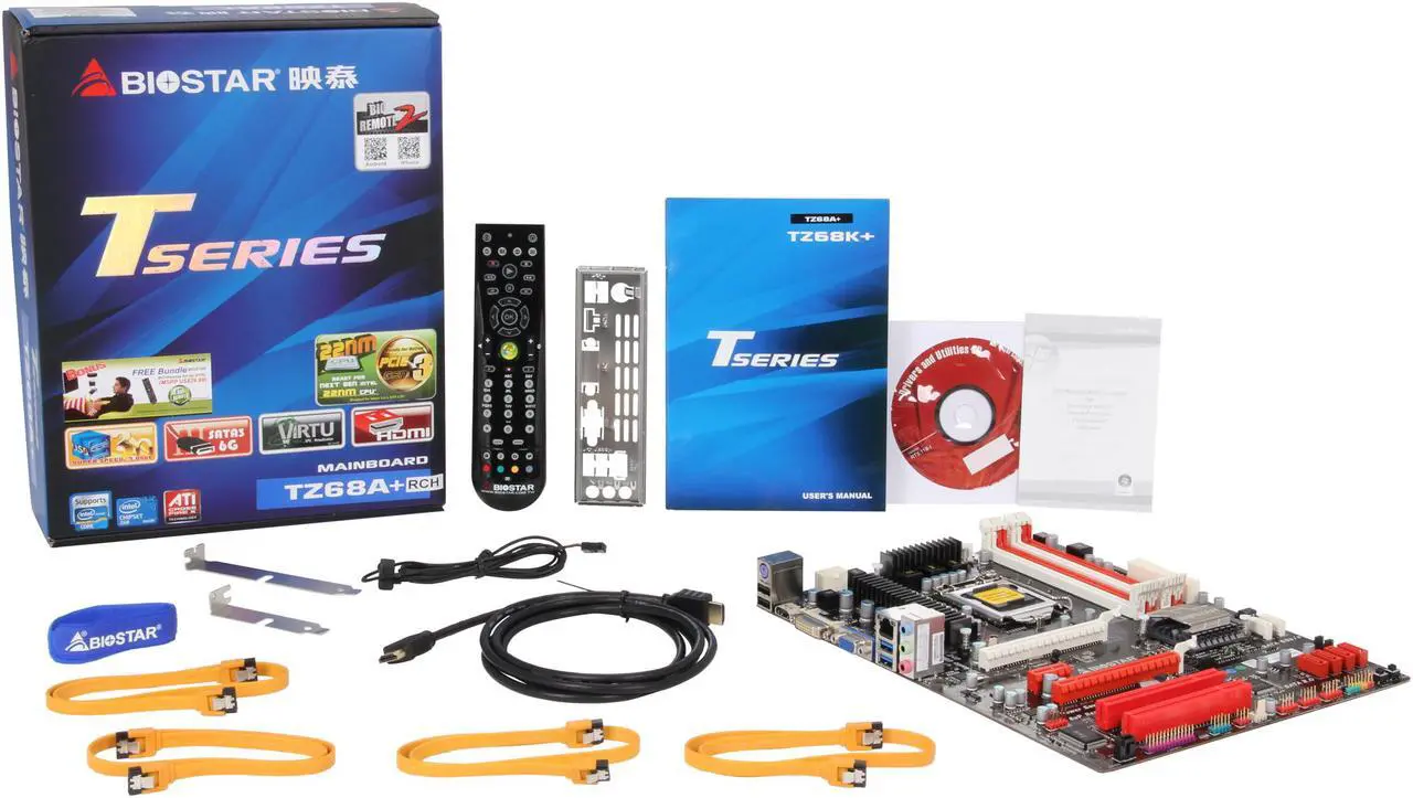 Alt view image 6 of 6 - BIOSTAR TZ68A+RCH LGA 1155 Intel Z68 HDMI USB 3.0 ATX Intel Motherboard