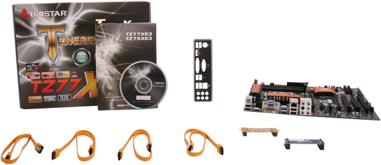 Alt view image 5 of 5 - BIOSTAR TZ77XE3 LGA 1155 Intel Z77 HDMI SATA 6Gb/s USB 3.0 ATX Intel Motherboard with UEFI BIOS