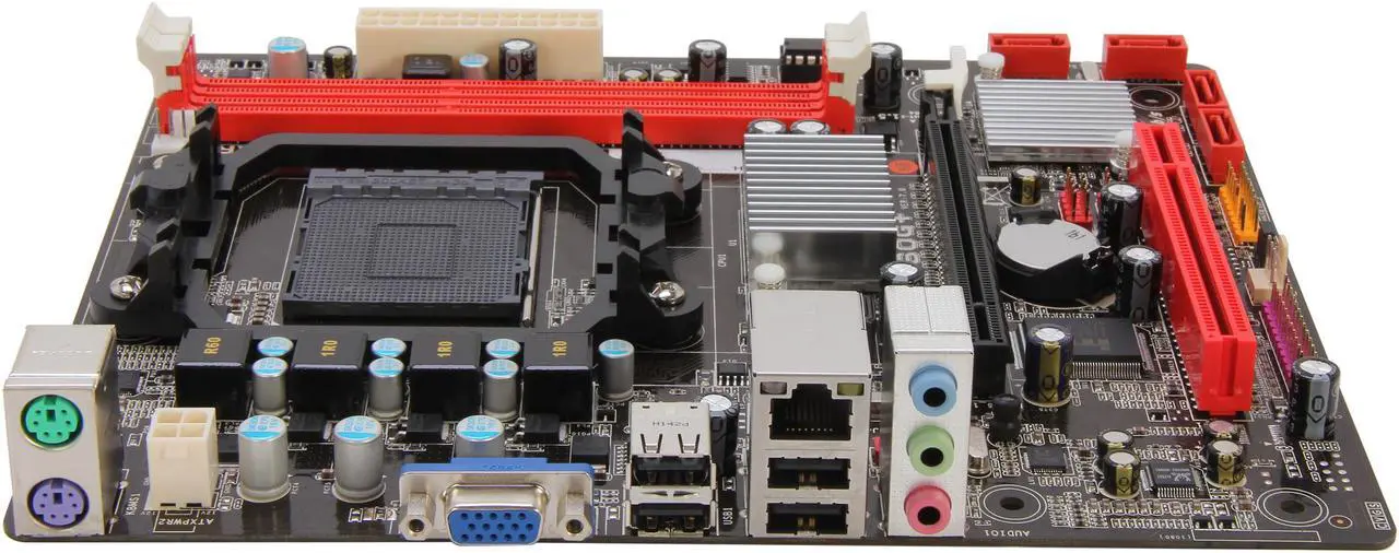 Alt view image 2 of 5 - BIOSTAR A960G+ AM3+ AMD 760G + SB710 Micro ATX AMD Motherboard