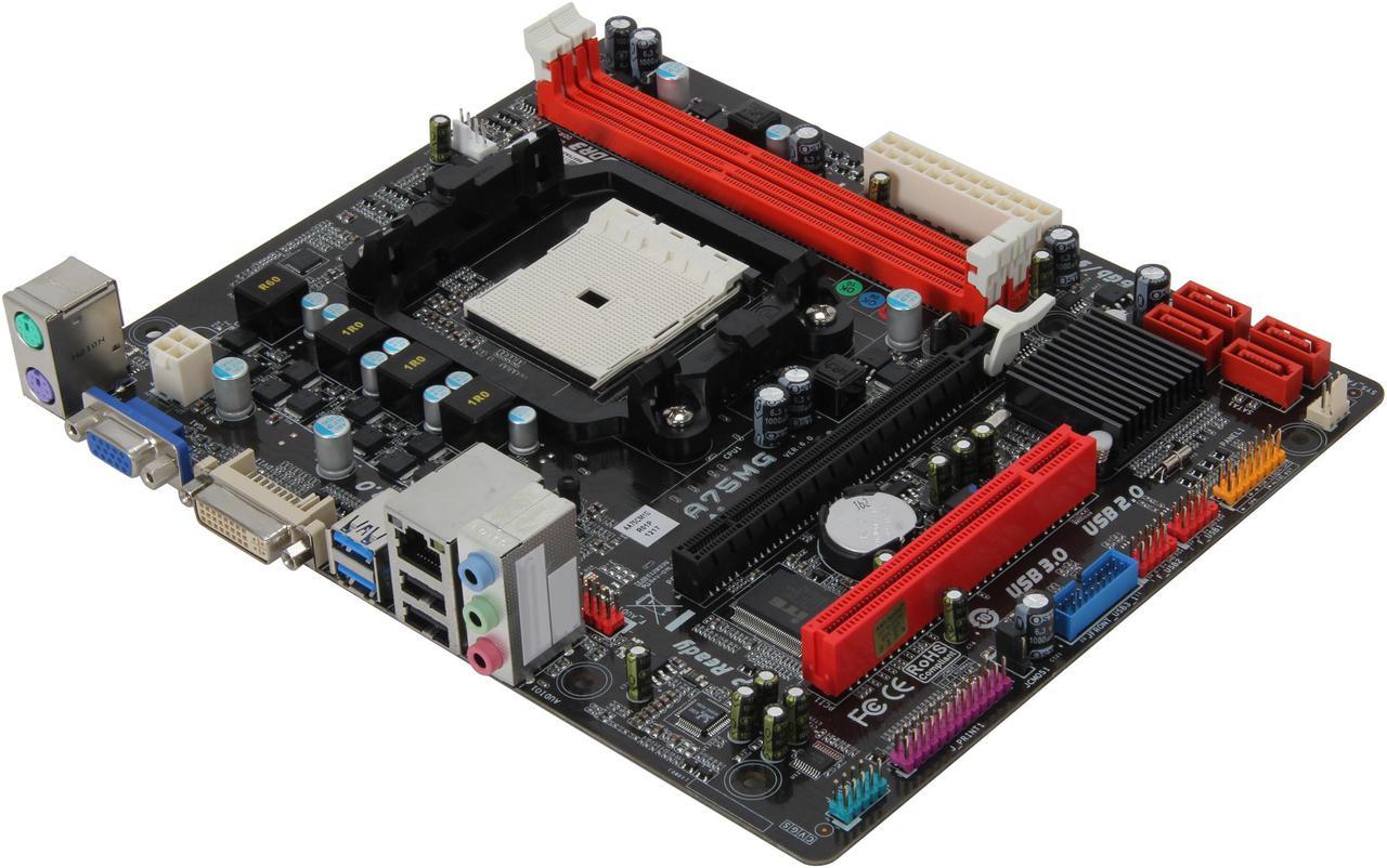 BIOSTAR A75MG FM1 AMD A75 (Hudson D3) SATA 6Gb/s USB 3.0 Micro ATX AMD Motherboard