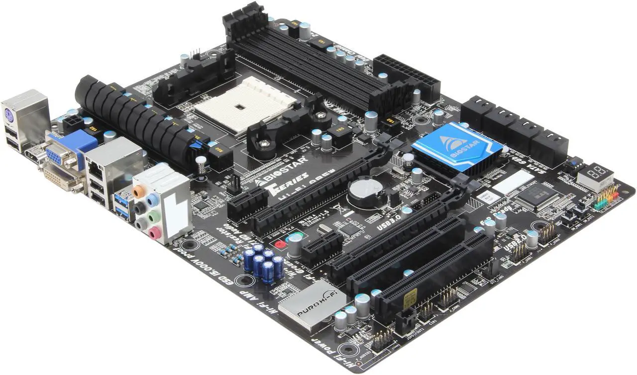 Main image of BIOSTAR Hi-Fi A85W FM2 AMD A85X (Hudson D4) USB 3.0 HDMI ATX AMD Motherboard
