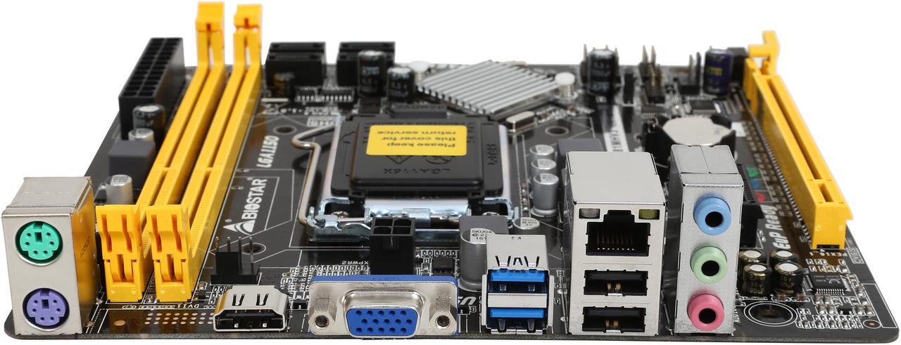 Alt view image 3 of 5 - BIOSTAR H81MHV3 LGA 1150 Intel H81 HDMI USB 3.0 Micro ATX Intel Motherboard