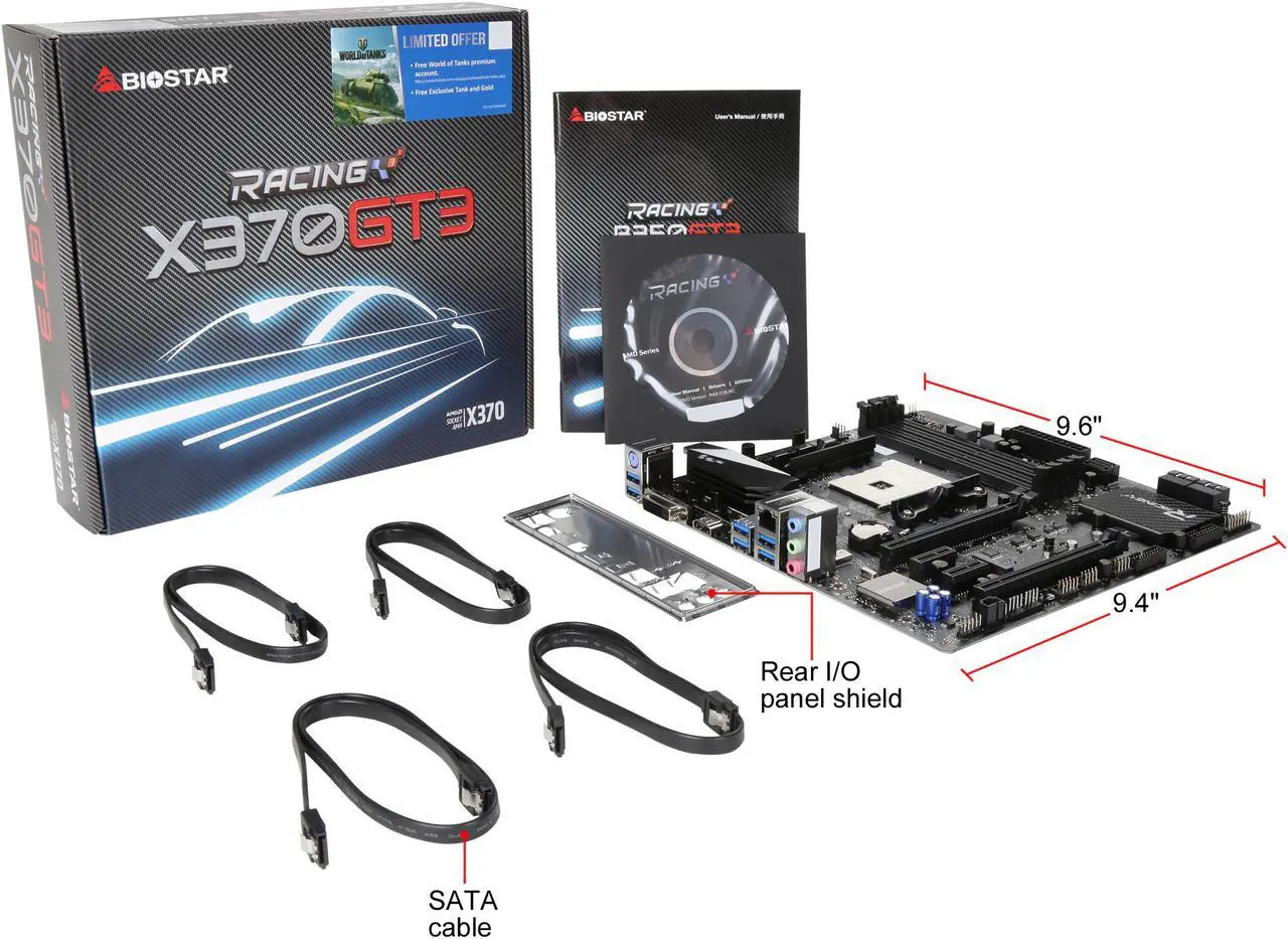 Alt view image 6 of 5 - BIOSTAR X370GT3 AMD X370 USB 3.1 HDMI Micro ATX AMD Motherboard