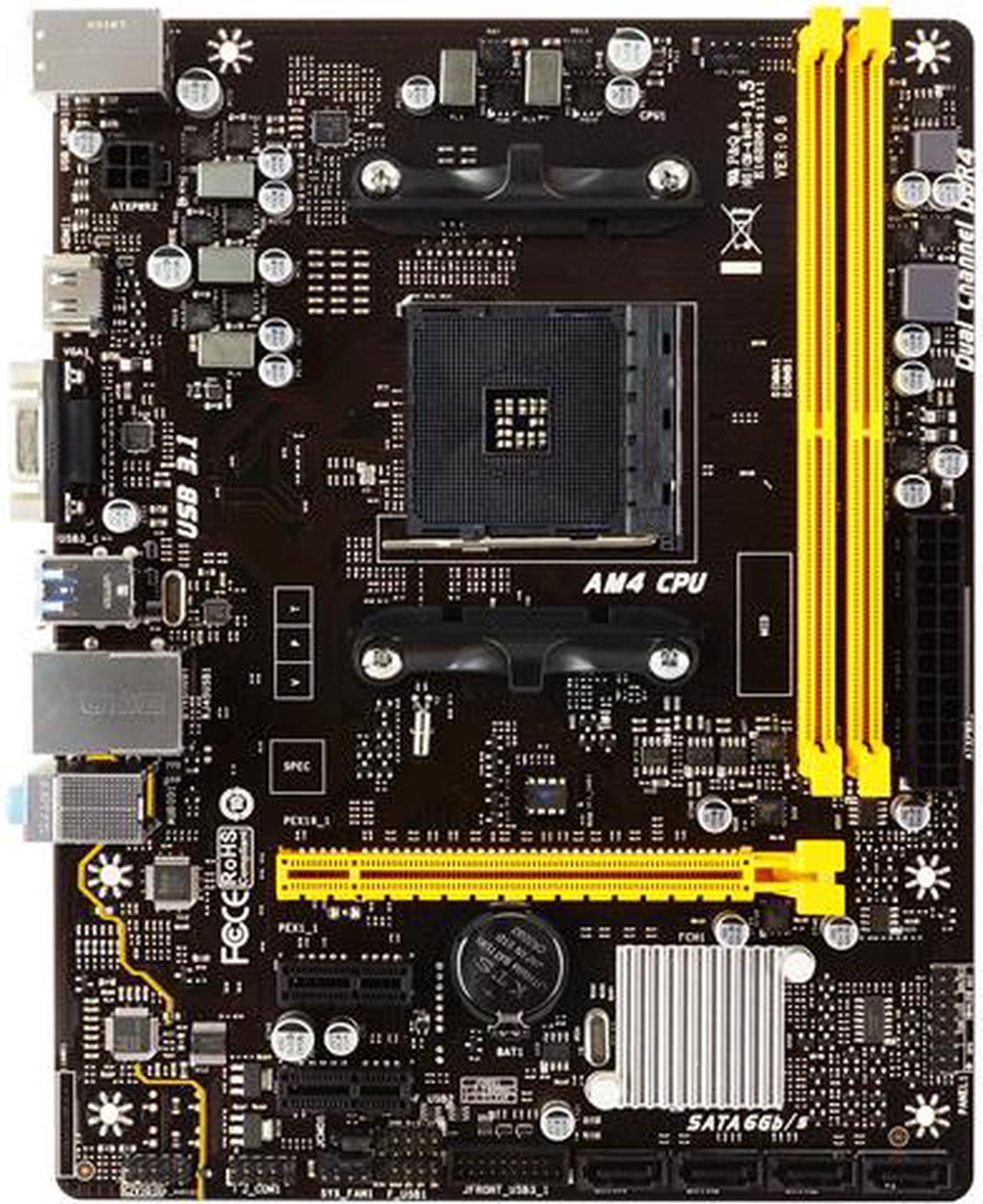 BIOSTAR Biostar A320MH A320MH AM4 AMD A320 SATA 6Gb/s USB 3.0 Micro ATX AMD Motherboard