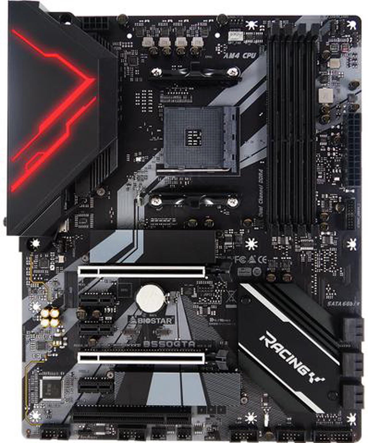 BIOSTAR Biostar B550GTA AM4 RACING B550GTA AM4 AMD B550 SATA 6Gb/s ATX AMD Motherboard