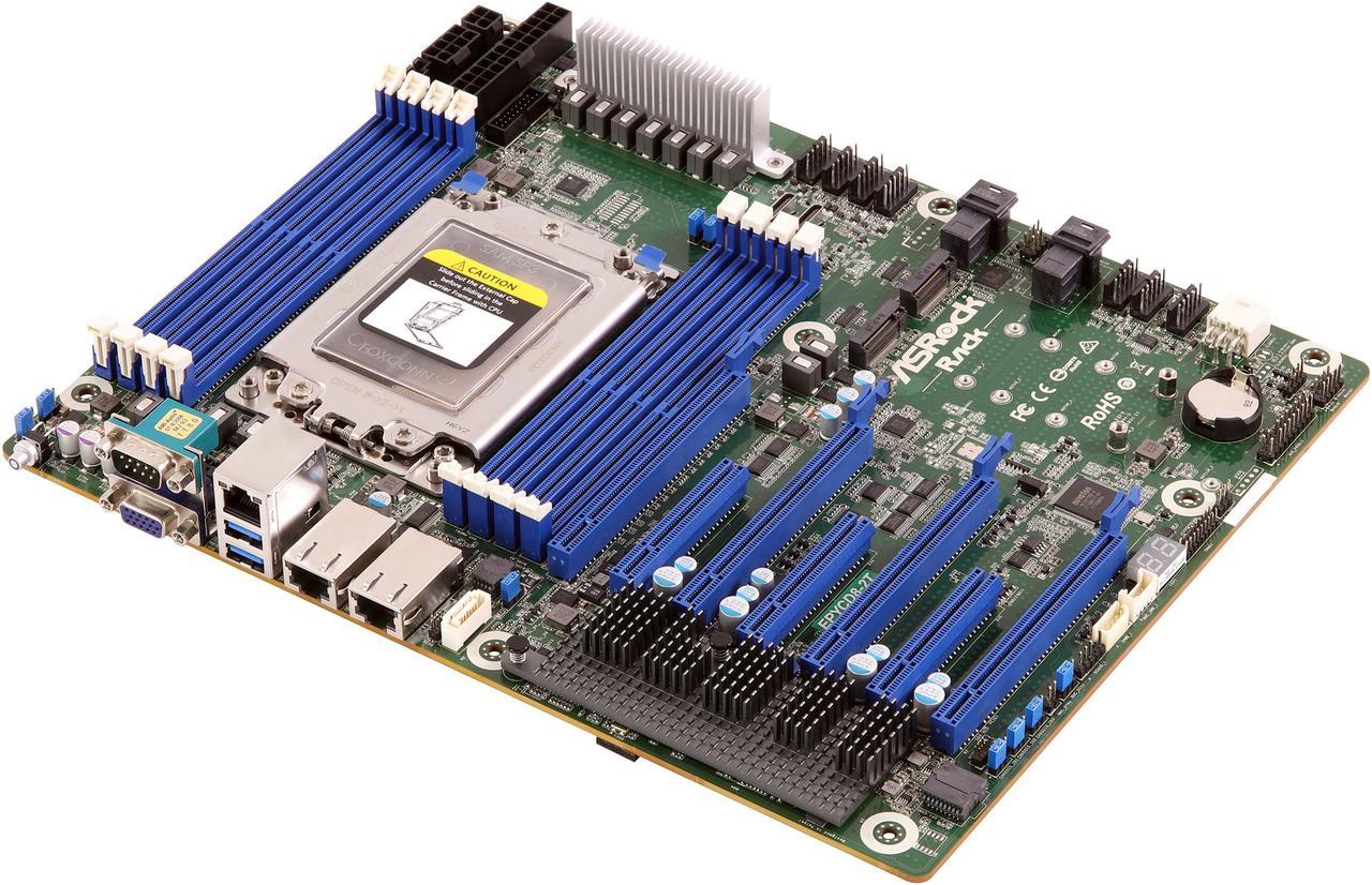 AsRock Rack EPYCD8-2T ATX Server Motherboard AMD EPYC 7002/7001 (Naples/Rome) Series SP3 LGA4094 Dual 10 GLAN