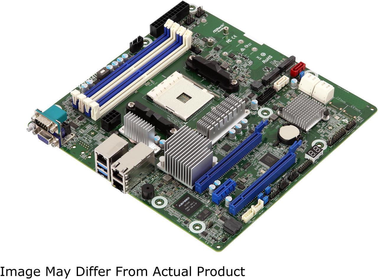 Alt view image 2 of 4 - AsRock Rack X470D4U2-2T Micro ATX Server Motherboard AM4 Ryzen & Ryzen 7nm PGA1331 AMD X470 Dual 10 GLAN