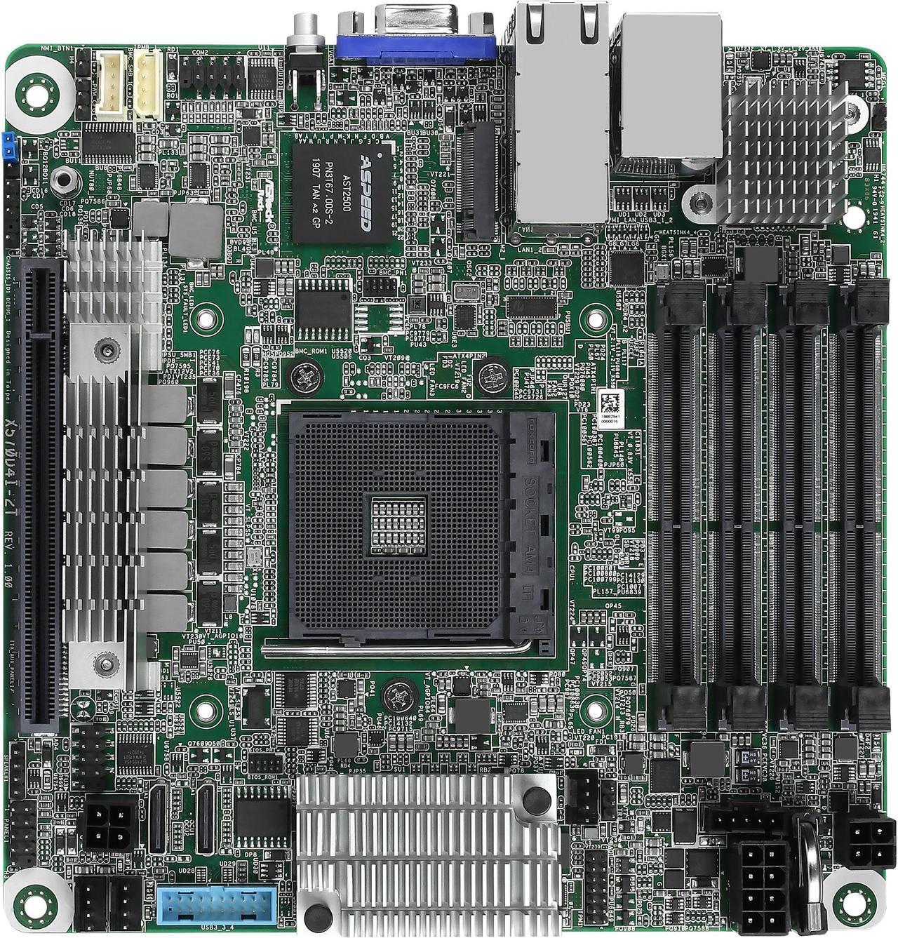 Main image of AsRock Rack X570D4I-2T Mini-ITX Server Motherboard AM4 PGA 1331 X570 AMD Ryzen 3rd Generation Series Processors