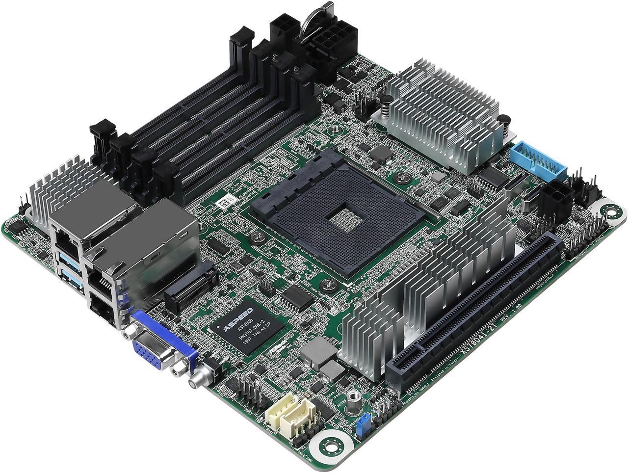 Alt view image 3 of 7 - AsRock Rack X570D4I-2T Mini-ITX Server Motherboard AM4 PGA 1331 X570 AMD Ryzen 3rd Generation Series Processors