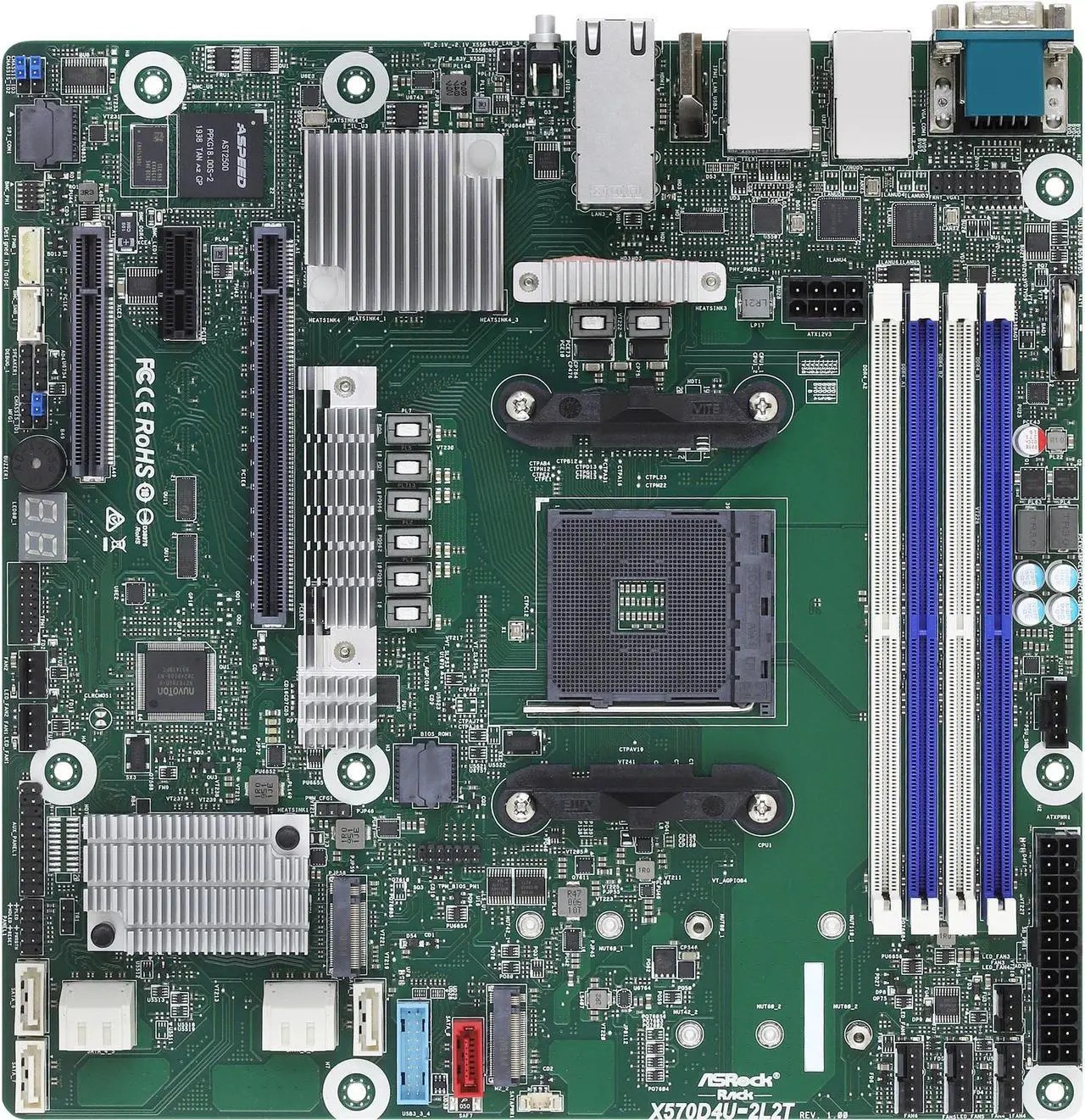 Main image of AsRock Rack X570D4U-2L2T micro-ATX Server Motherboard AMD AM4 PGA 1331 Dual 10GLAN
