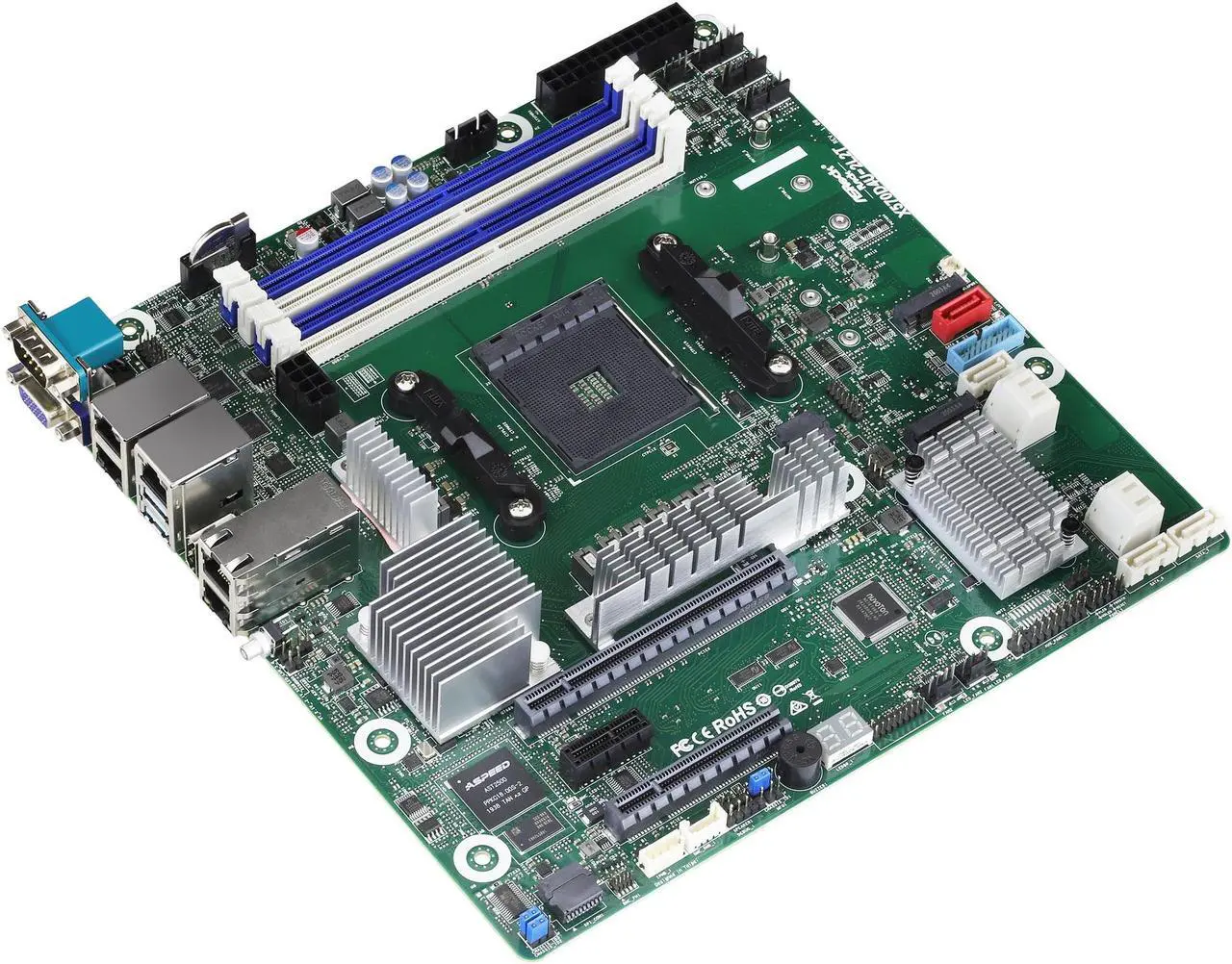 Alt view image 3 of 6 - AsRock Rack X570D4U-2L2T micro-ATX Server Motherboard AMD AM4 PGA 1331 Dual 10GLAN