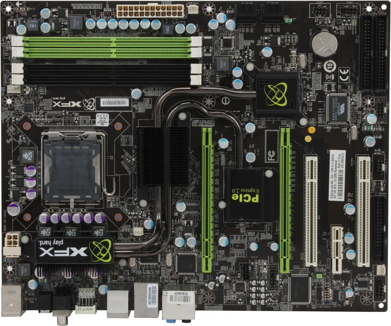 Alt view image 3 of 5 - XFX MB750I72P9 LGA 775 NVIDIA nForce 750i SLI ATX Intel Motherboard