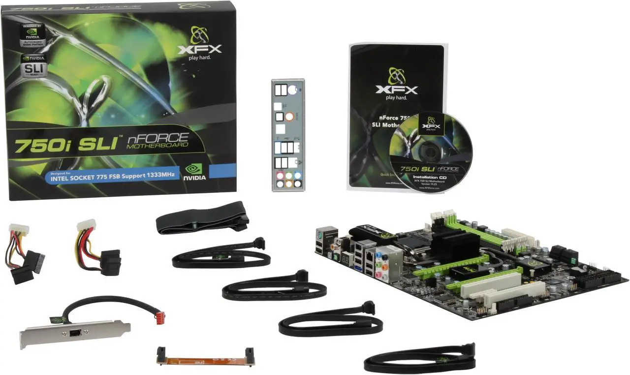 Alt view image 5 of 5 - XFX MB750I72P9 LGA 775 NVIDIA nForce 750i SLI ATX Intel Motherboard
