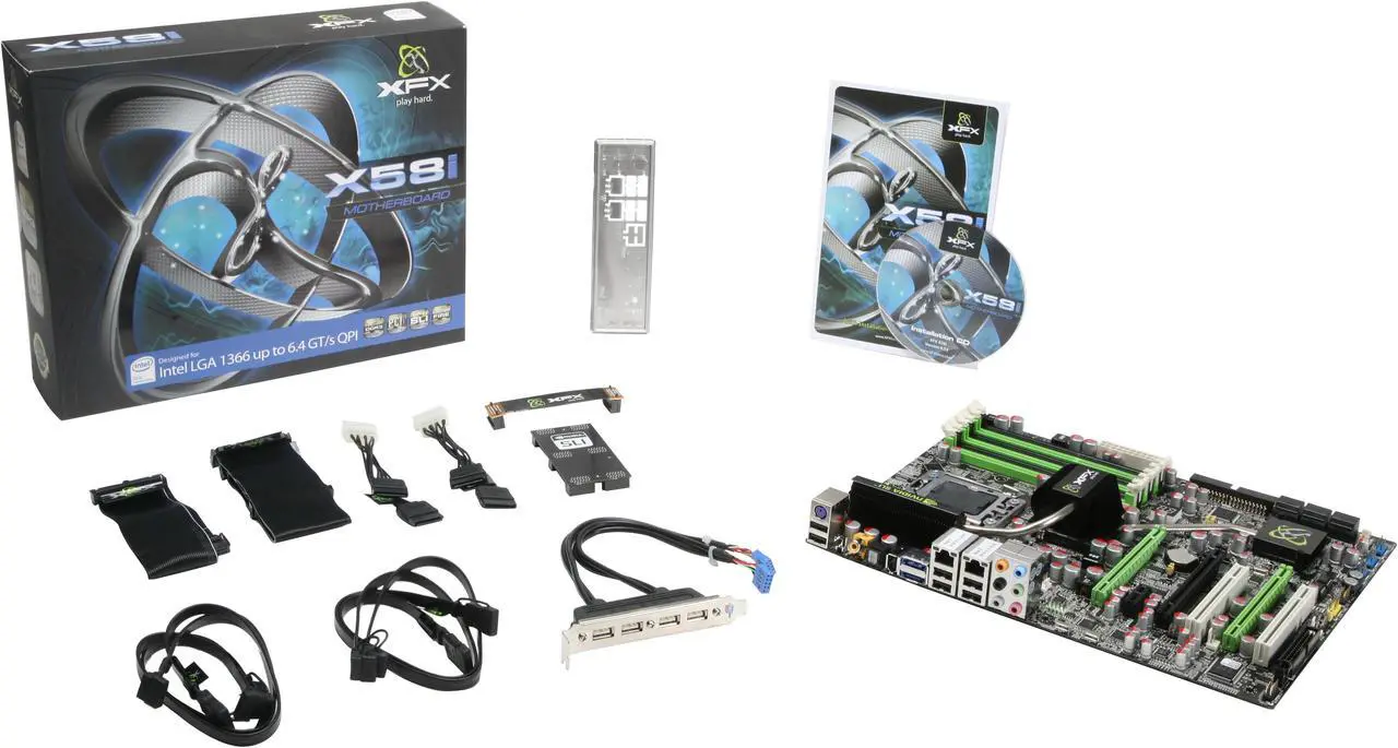 Alt view image 5 of 5 - XFX MBX58ICH19 LGA 1366 Intel X58 ATX Intel Motherboard